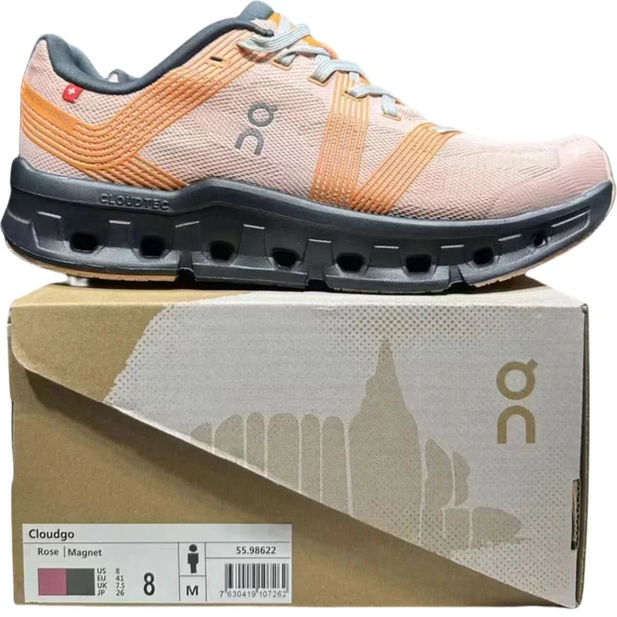On Cloudgo Men's Rose powder magnetic/lime - Onsrunners