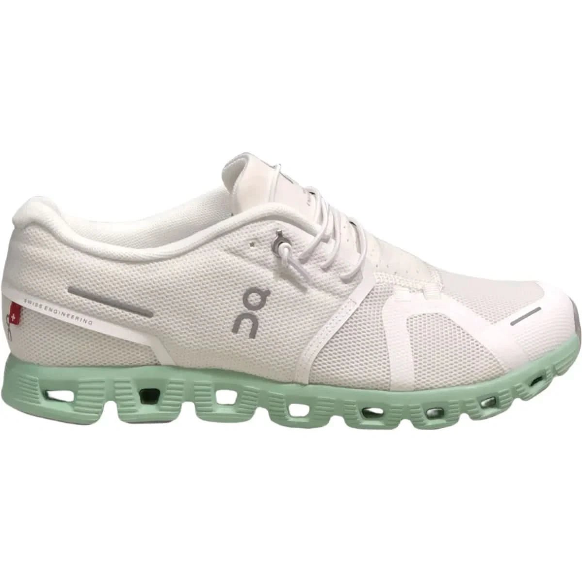 On Cloud 5 Women's Undyed White Stream Green - Onsrunners