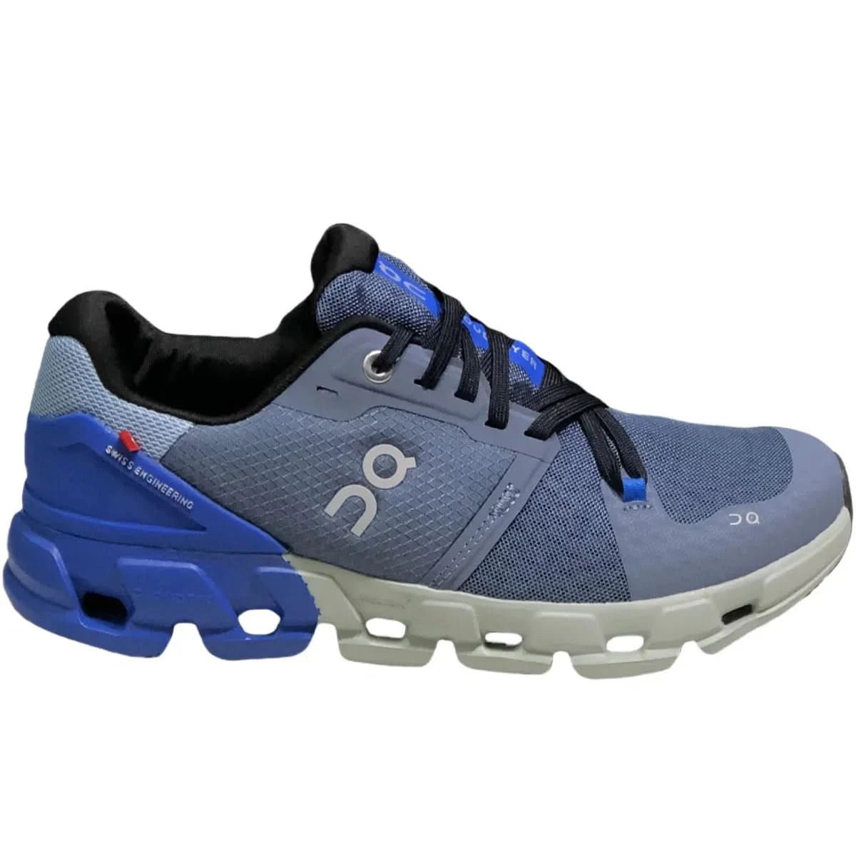 On Cloudflyer 4 Women's Gray/Blue - Onsrunners