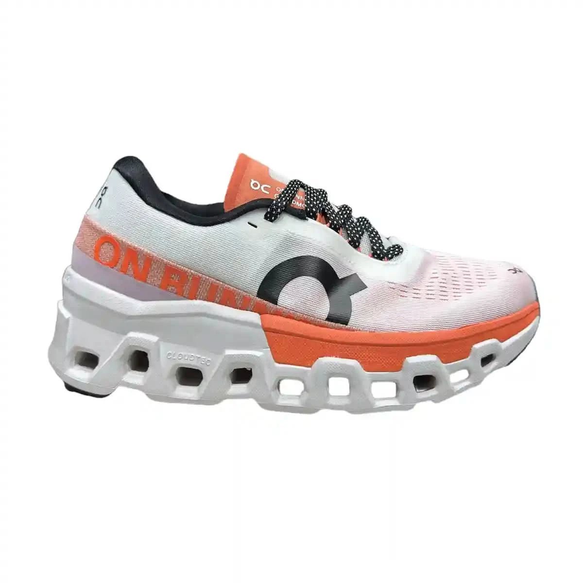 On Cloudmonster 2 Women's White/Tangerine Red - Onsrunners