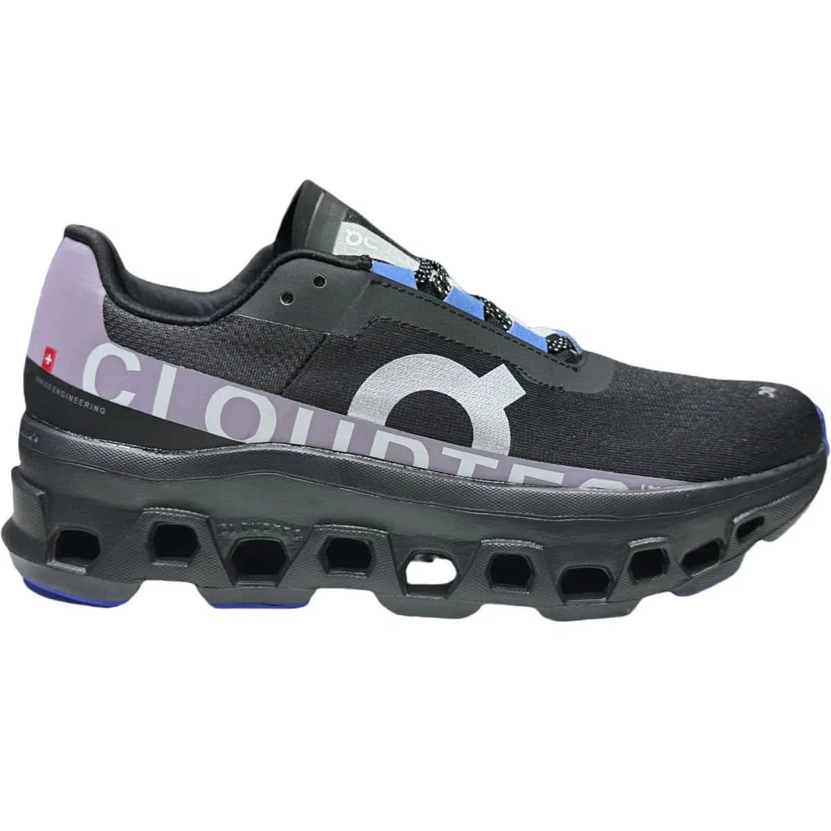 On Cloudmonster Men's Black/Blue - Onsrunners