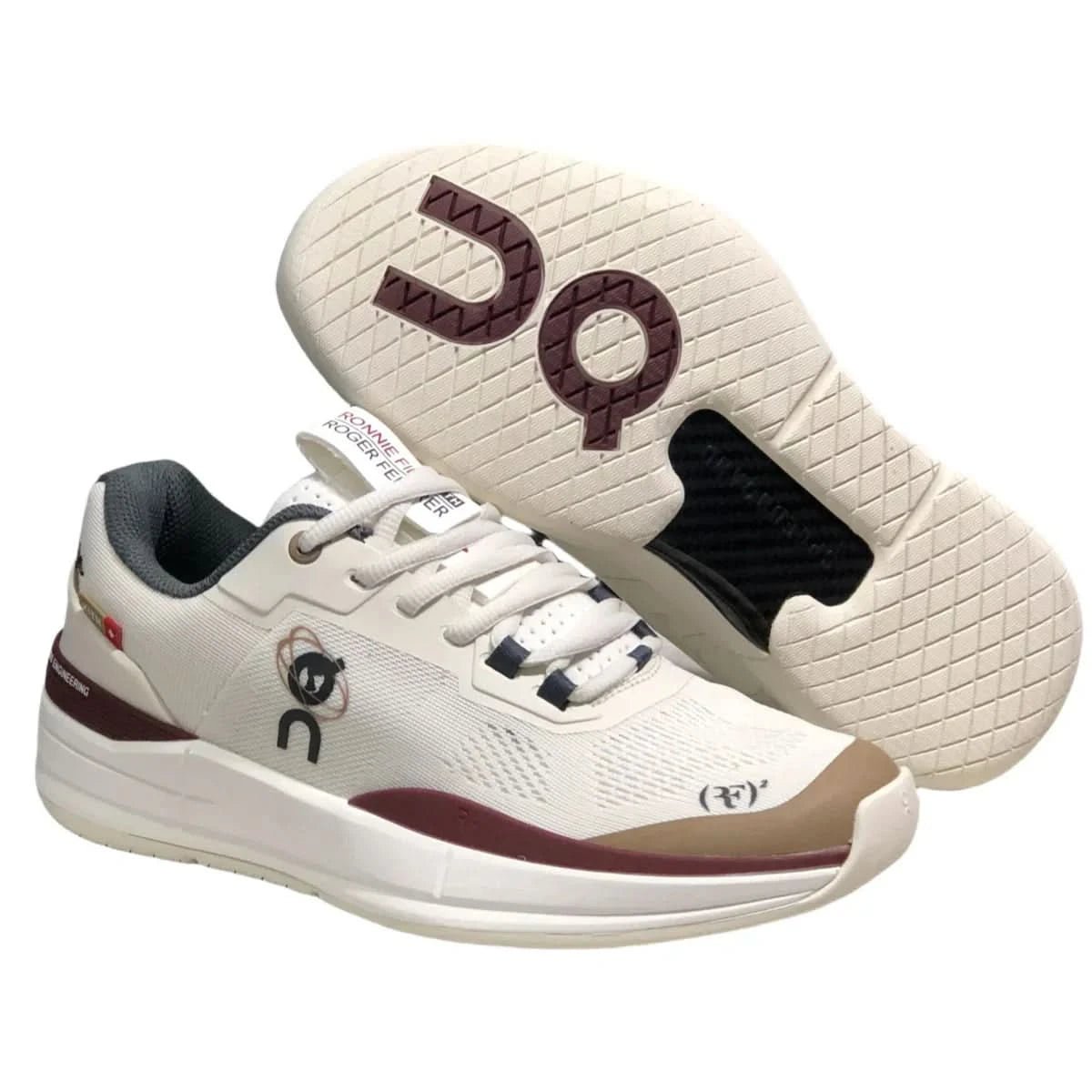 On The Roger Pro Women's Beige/Burgundy - Onsrunners